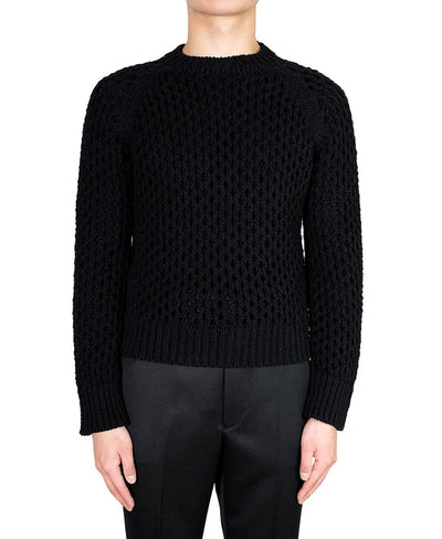 Cable knit sweater | Black