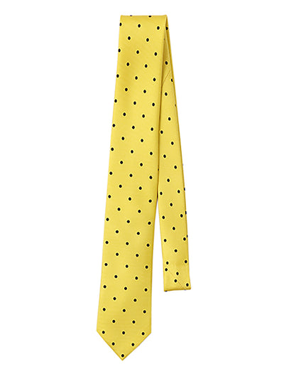 Dot printed silk neck tie