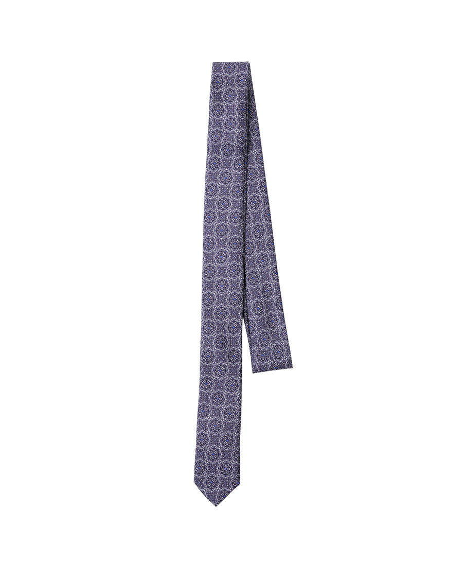 Kimono pattern neck tie | Blue