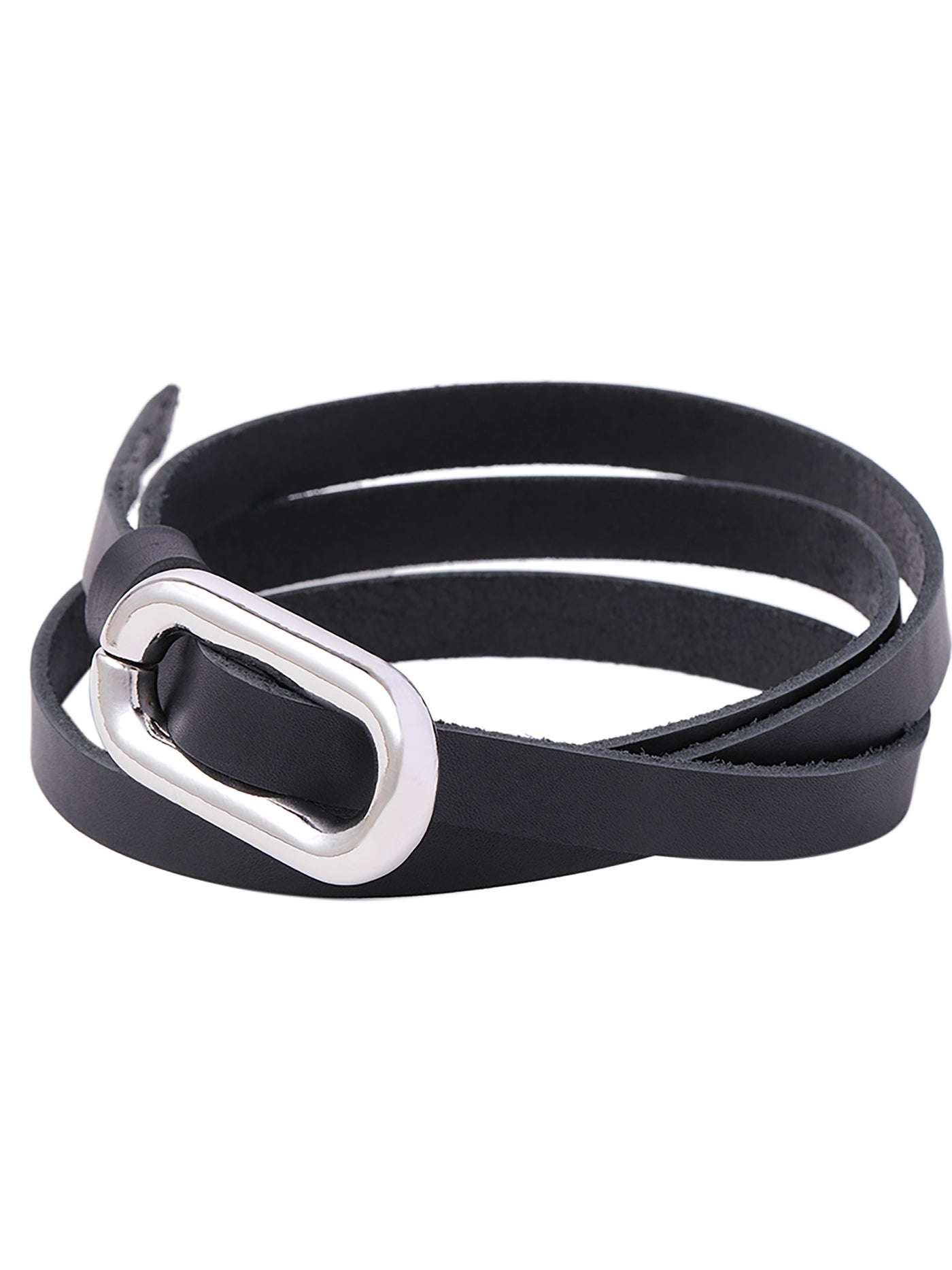Aluminium buckle leather belt