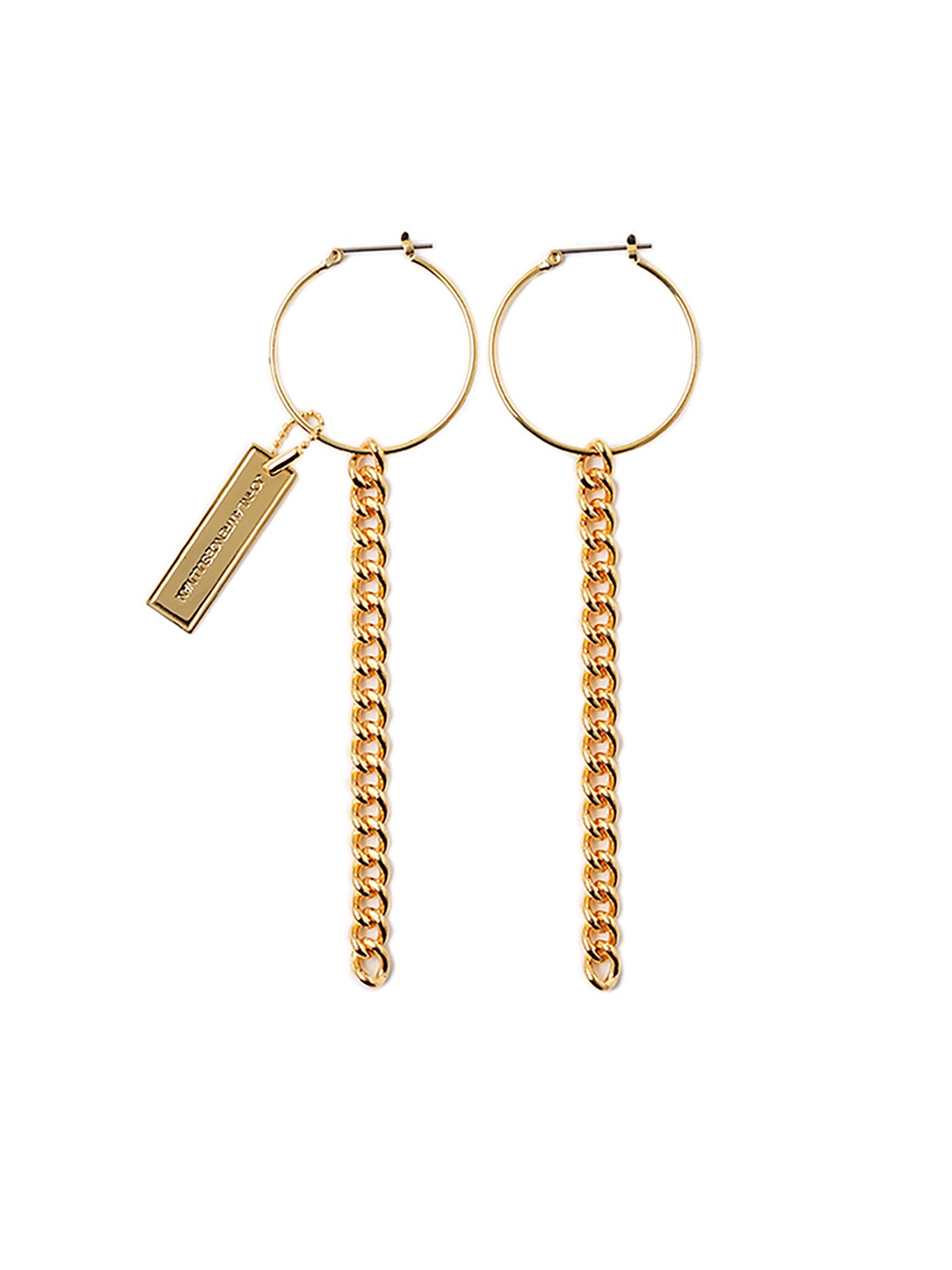 Chain hoop earrings (pair)
