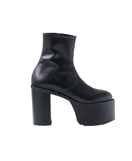 Womens leather platform boots