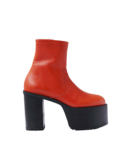 Womens leather platform boots