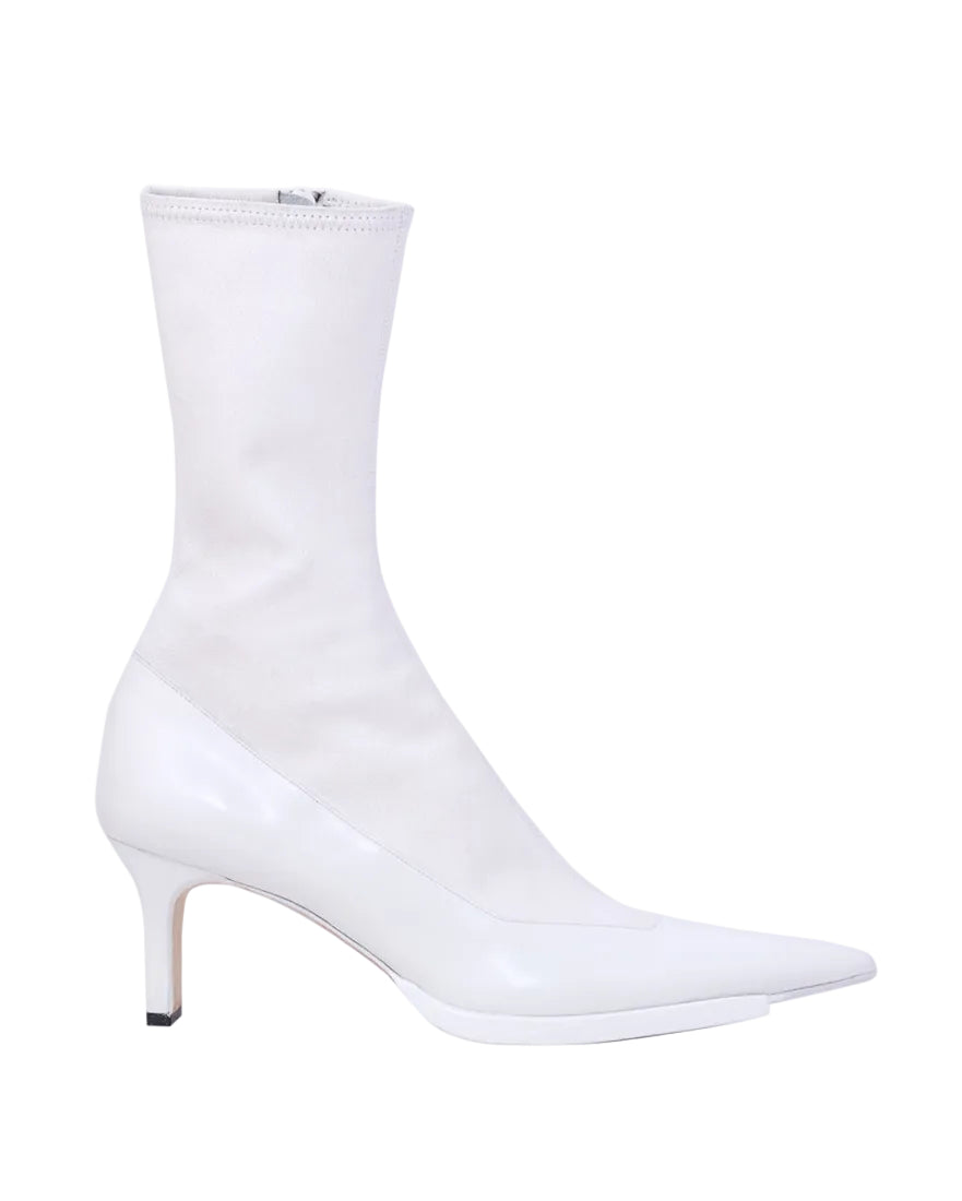 Womens Cut Off Sole Boots | White