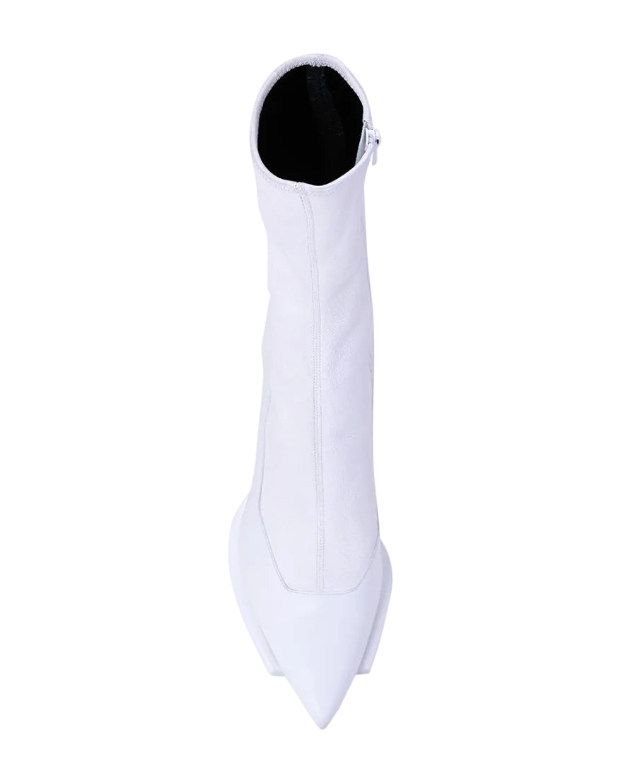 Womens Cut Off Sole Boots | White