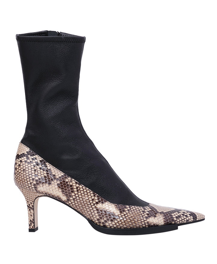 PYTHON LEATHER HEELED BOOTS】ブーツ 24 PYTHON LEATHER HEELED BOOTS】ブーツ 24