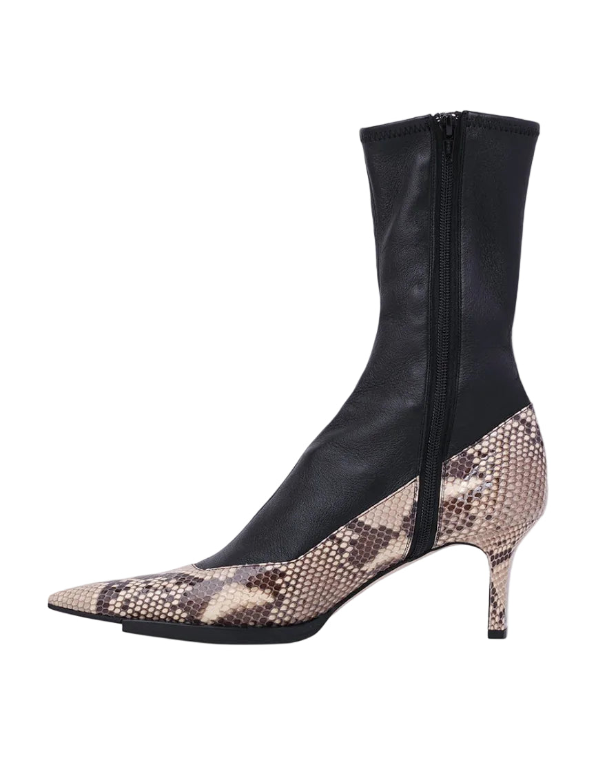Womens Cut Off Sole Boots | Python