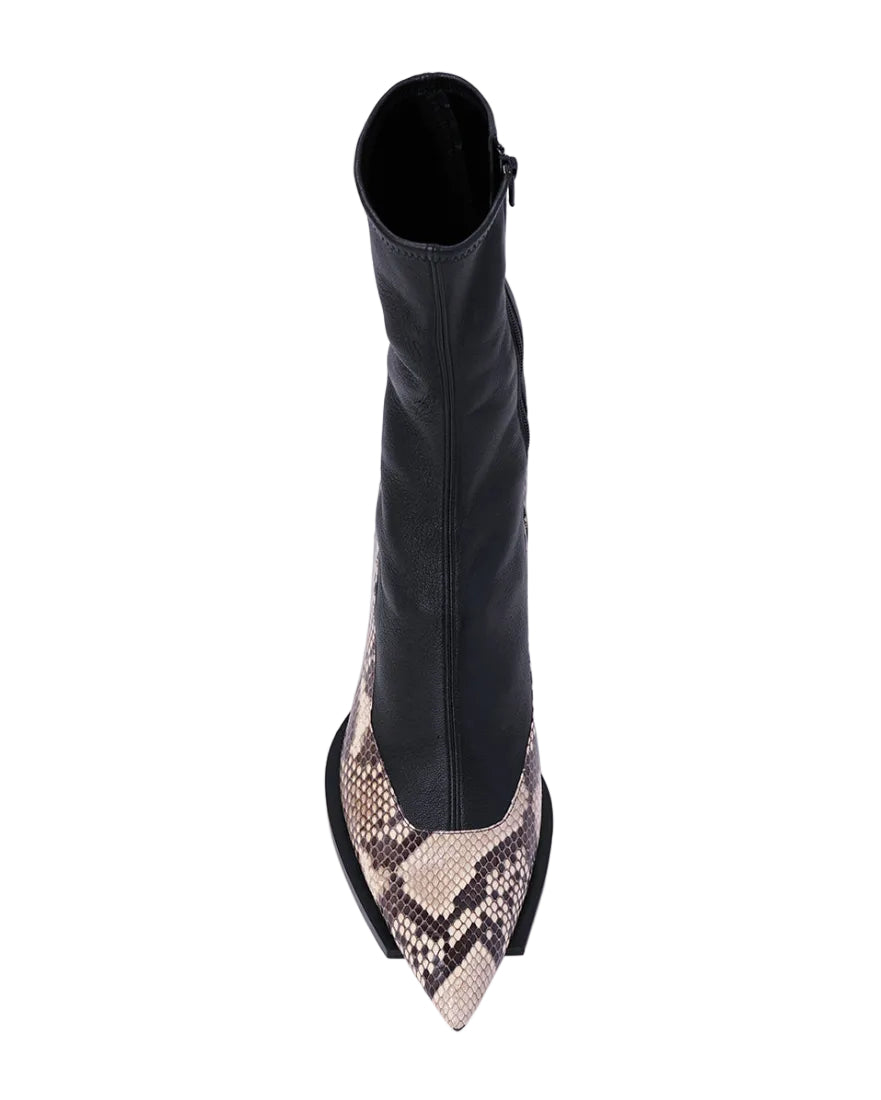 Womens Cut Off Sole Boots | Python