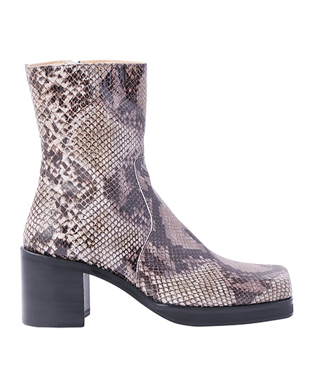 Womens python square toe boots