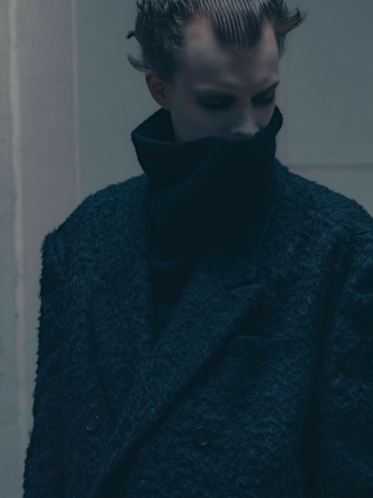 Wool Jersey Cowl Neck Top