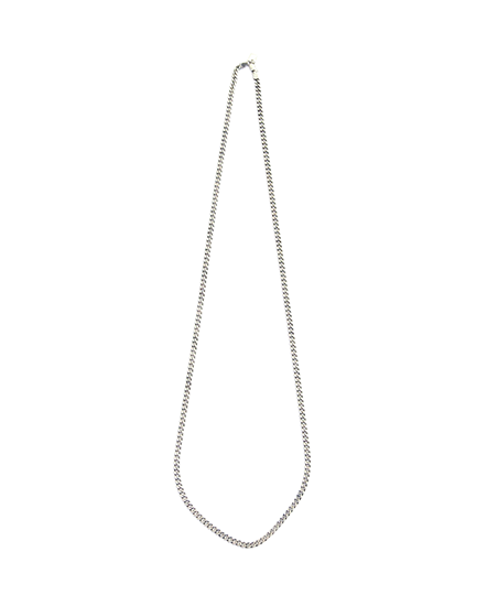 Silver chain long necklace