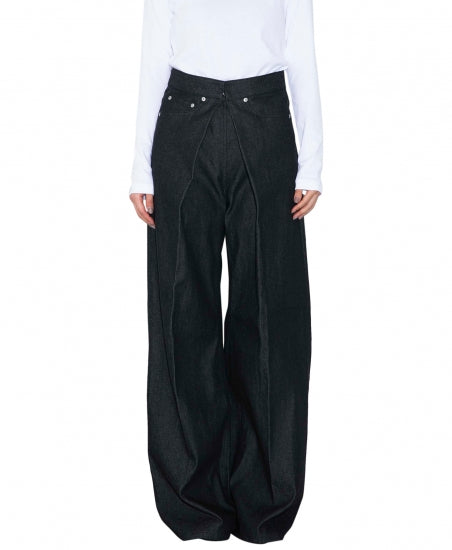 股下約83に裾上げ裾上げ可能john lawrence sullivan wide trousers