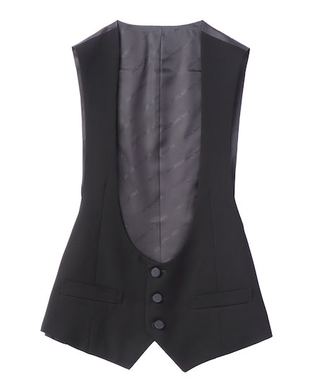 Wool tuxedo vest