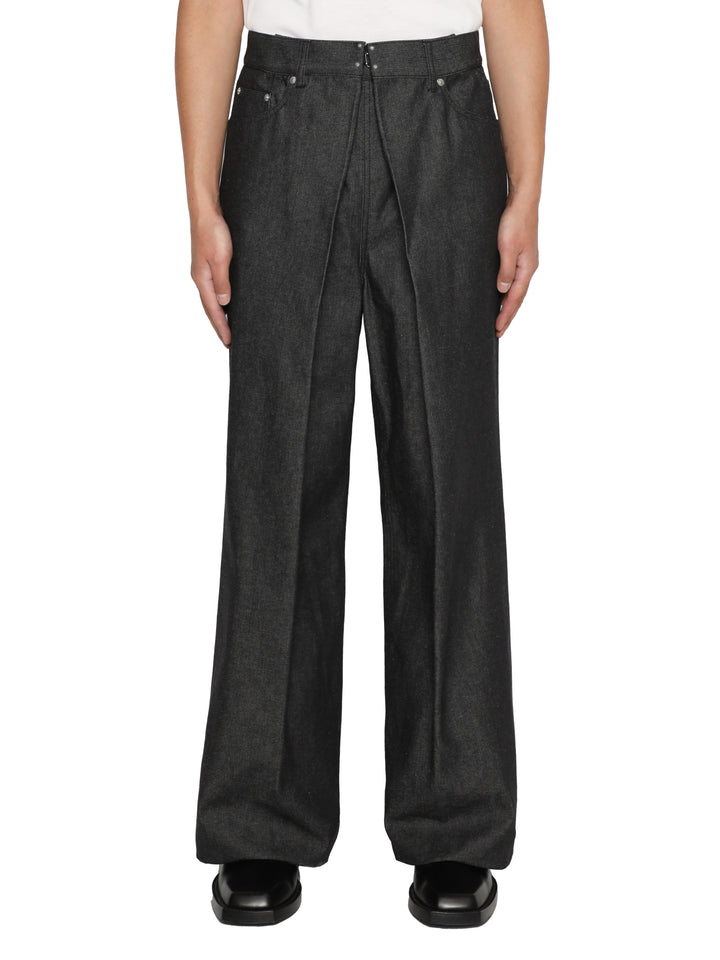 Rigid denim wide pants – JOHN LAWRENCE SULLIVAN