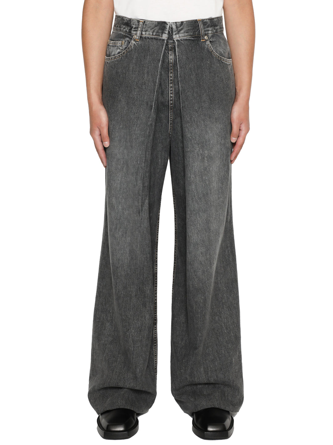 Washed denim wide pants – JOHN LAWRENCE SULLIVAN