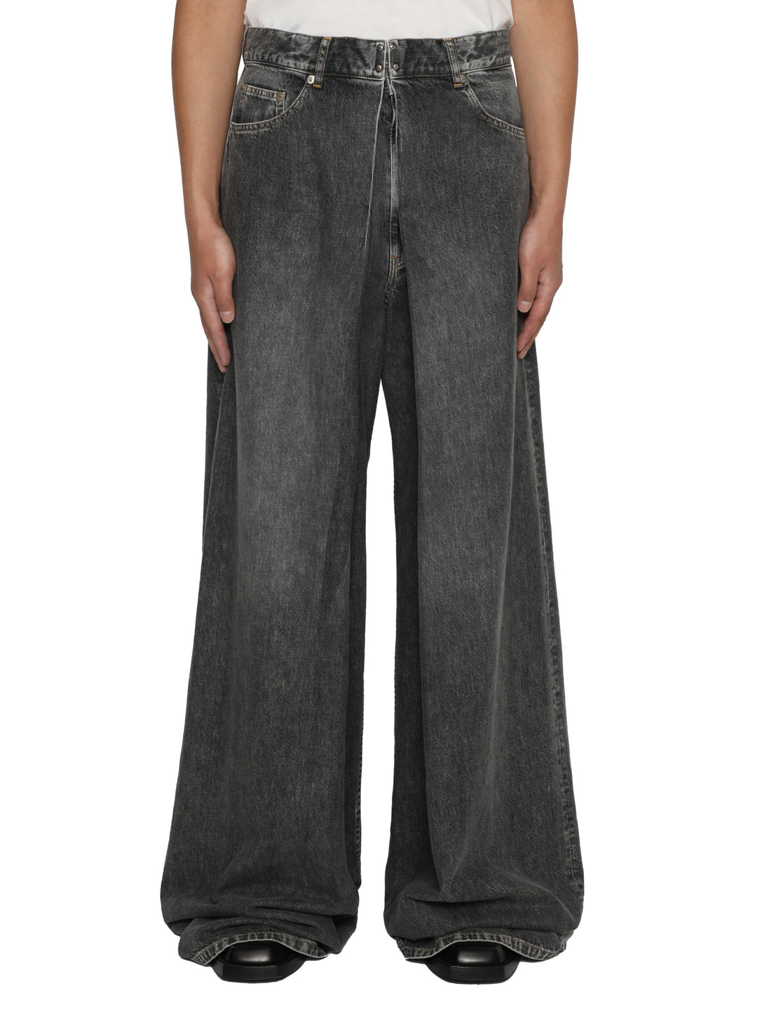 Washed denim super wide pants – JOHN LAWRENCE SULLIVAN Washed denim super wide pants – JOHN LAWRENCE SULLIVAN