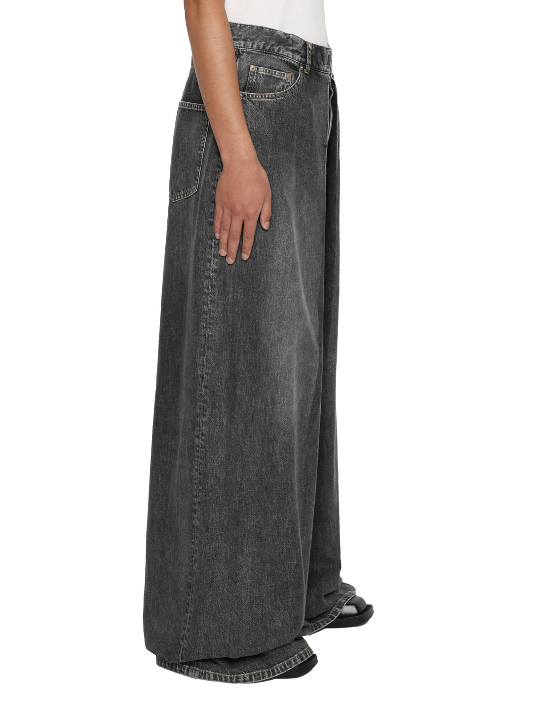 Washed denim super wide pants – JOHN LAWRENCE SULLIVAN Washed denim super wide pants – JOHN LAWRENCE SULLIVAN