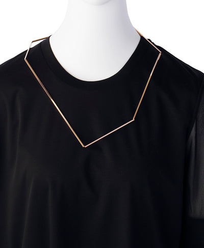 Hexagon necklace | Pink gold