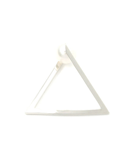 Triangle ring (pearl ball) | Silver