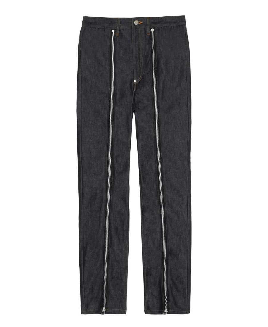 Womens washed denim zipped pants – JOHN LAWRENCE SULLIVAN