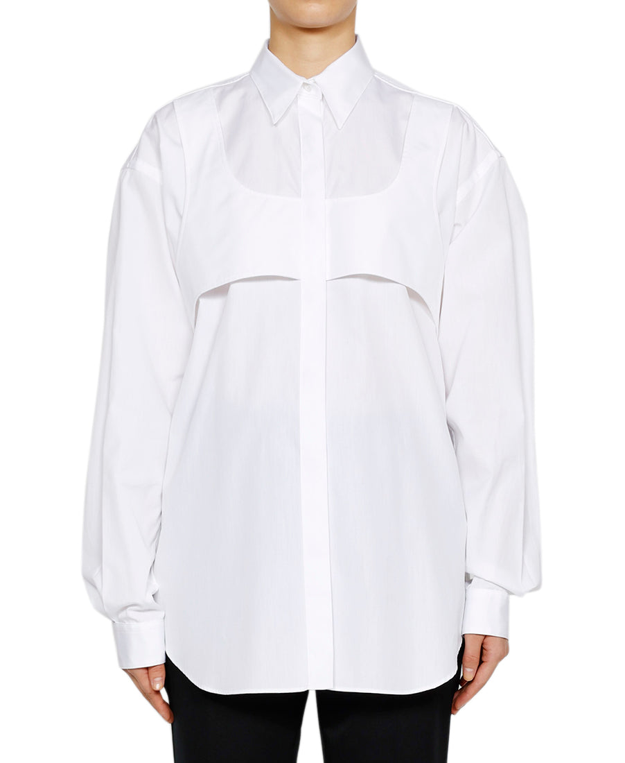 Womens layered shirt | White