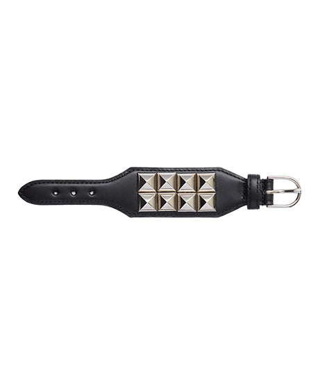 Womens leather studded bracelet