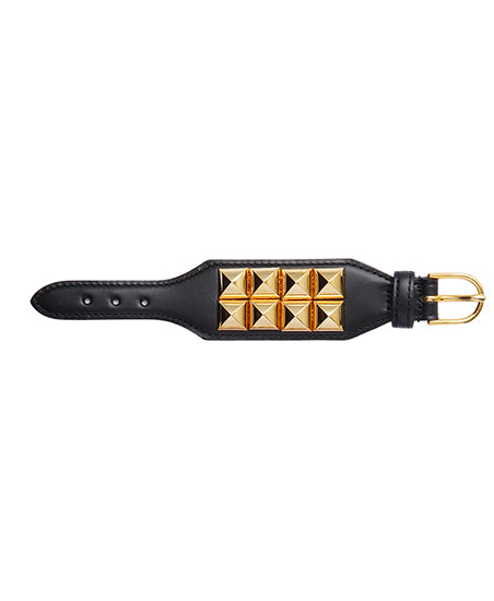 Womens leather studded bracelet