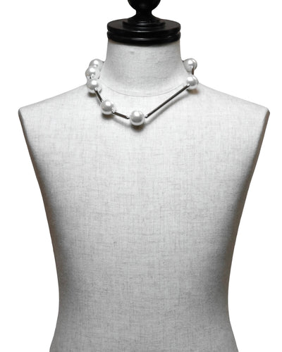 Womens pearl necklace | Silver
