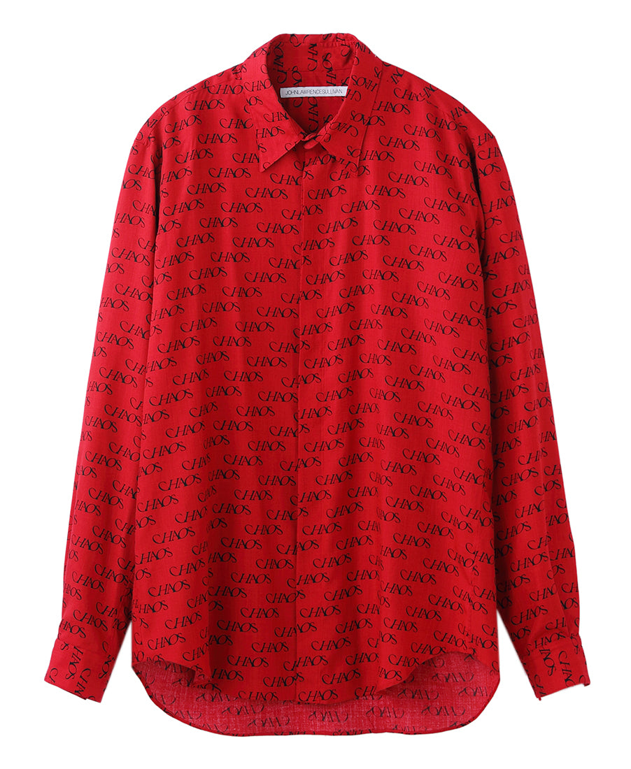 "CHAOS" Regular collar shirt | Red