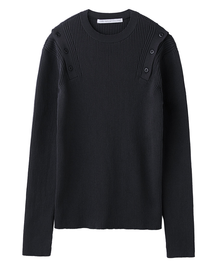 Showder Button Knit Sweater | Gray