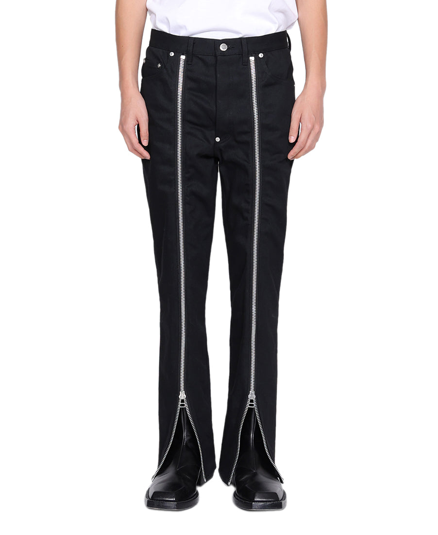 Rigid Denim Zipped Pants | Black – JOHN LAWRENCE SULLIVAN